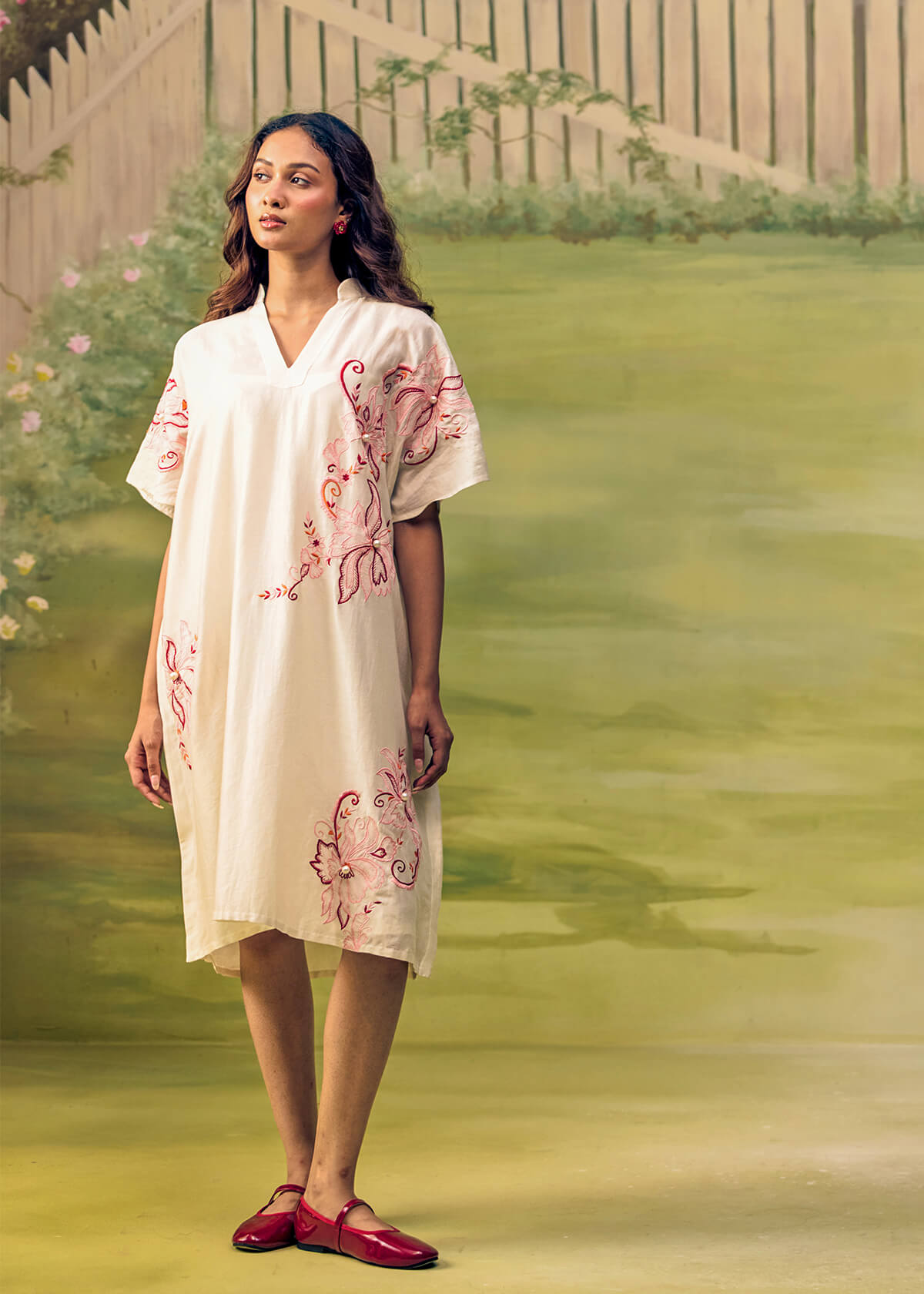Coral Reverie Flow Dress