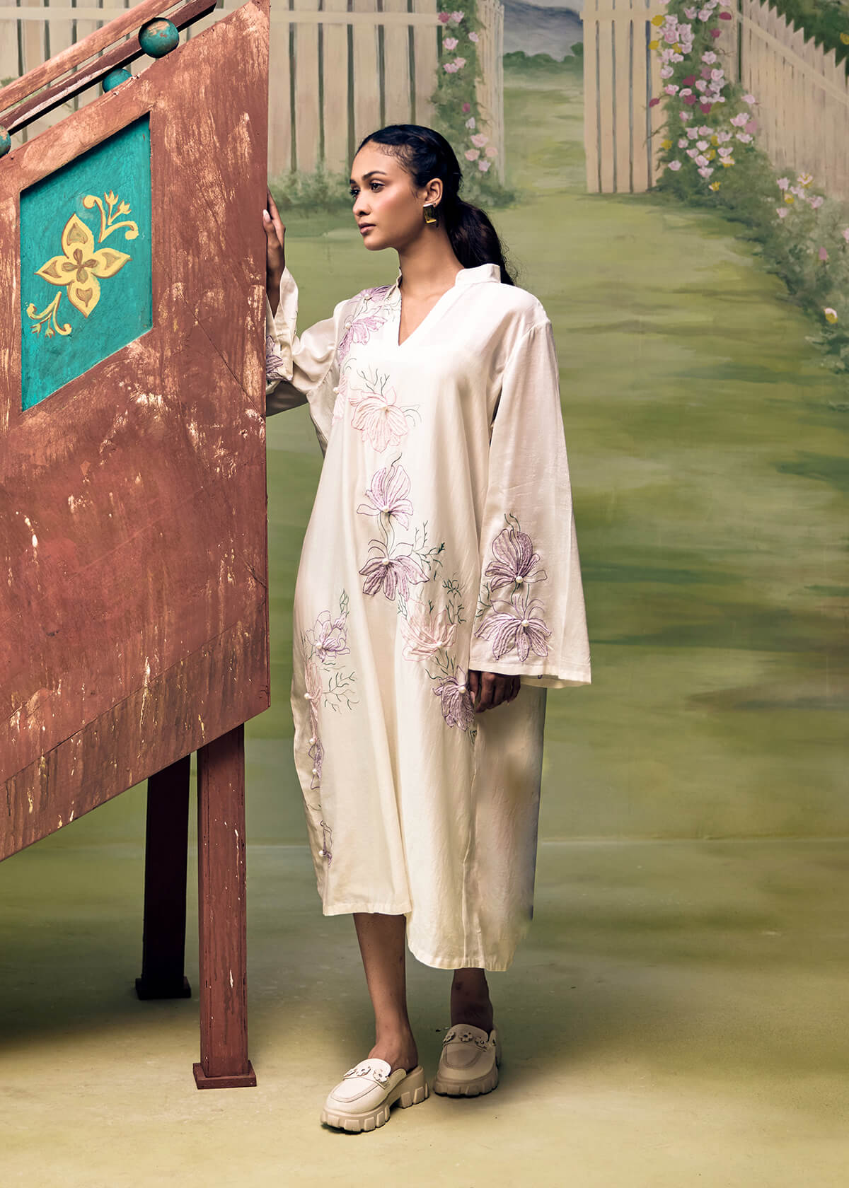Fleur Sketch Column Dress