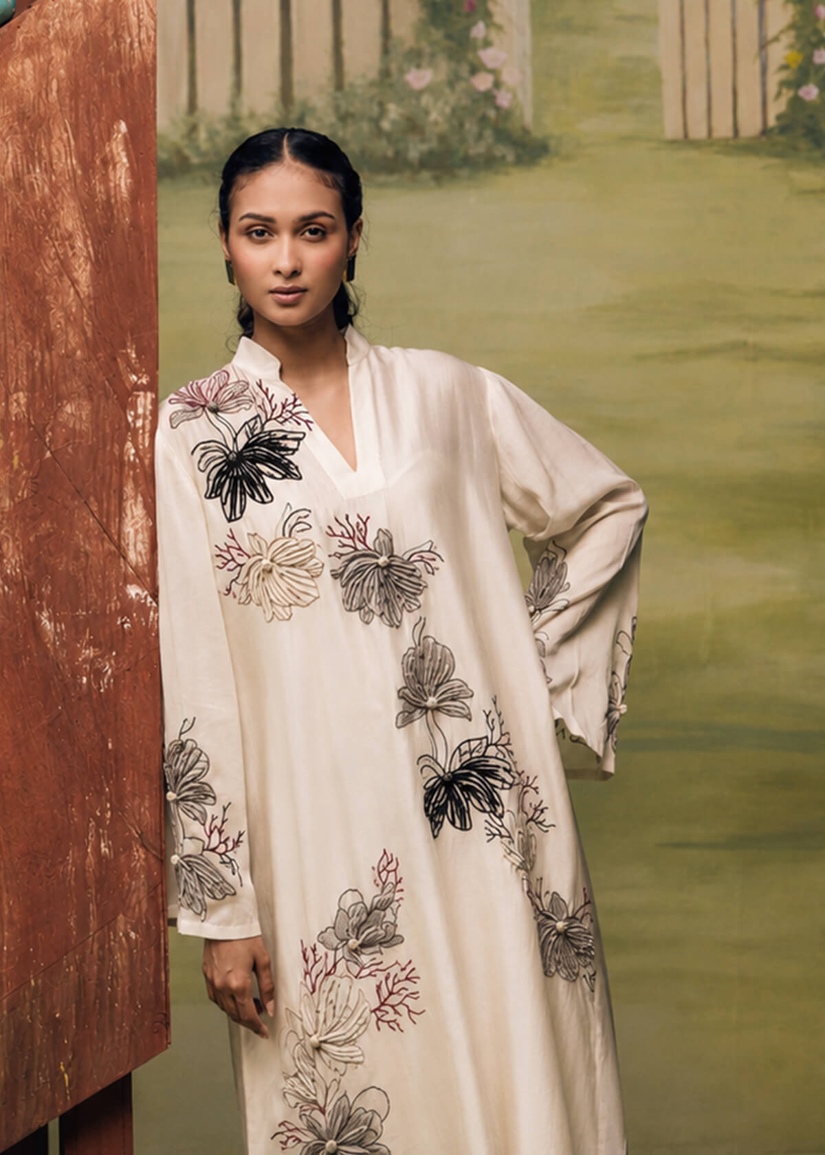Fleur Sketch Column Dress