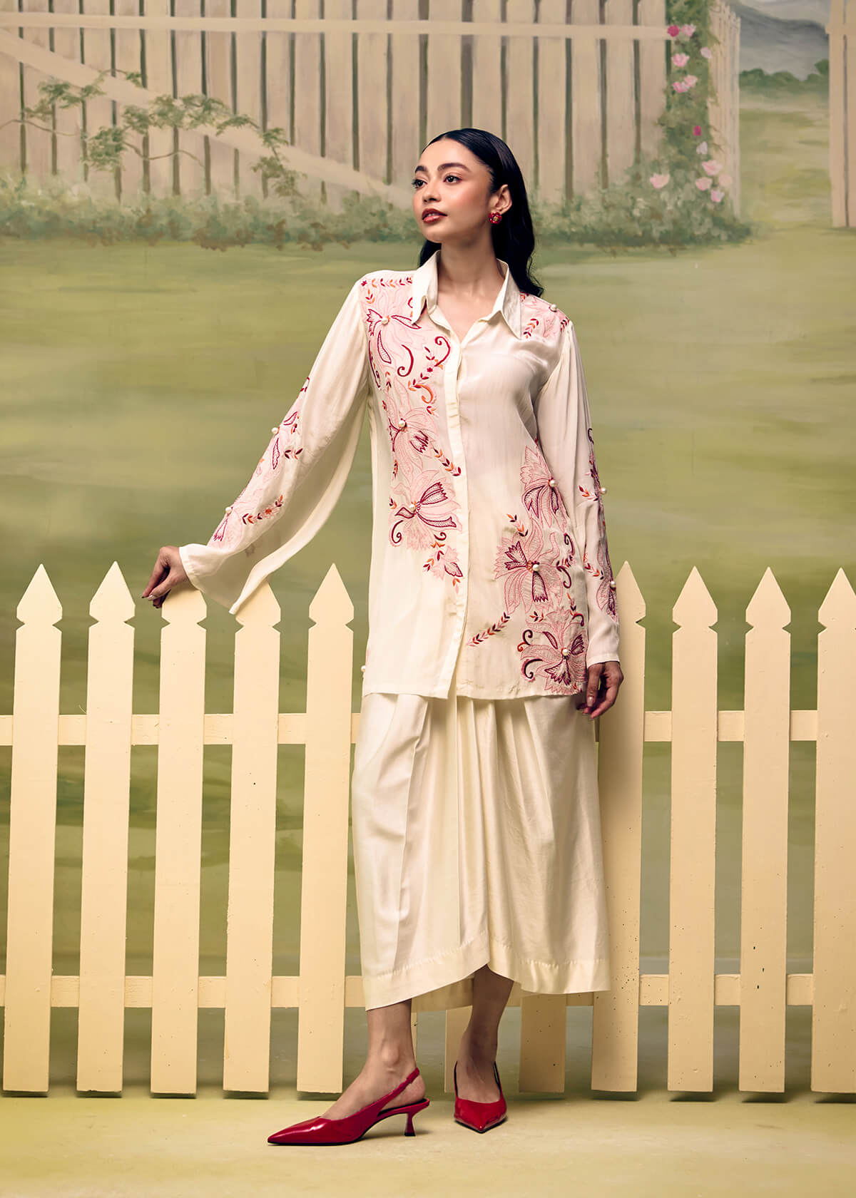 Coral Reverie Flow Sleeve Co-ord Set
