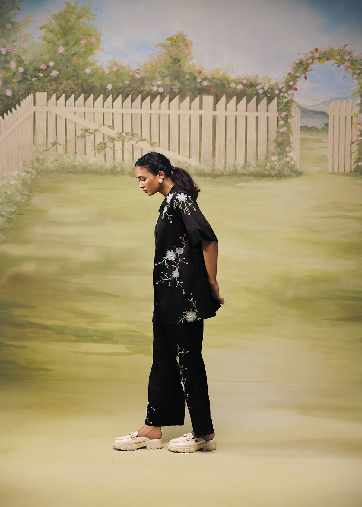 Midnight Bloom Realxed Co-ord Set - Image 3