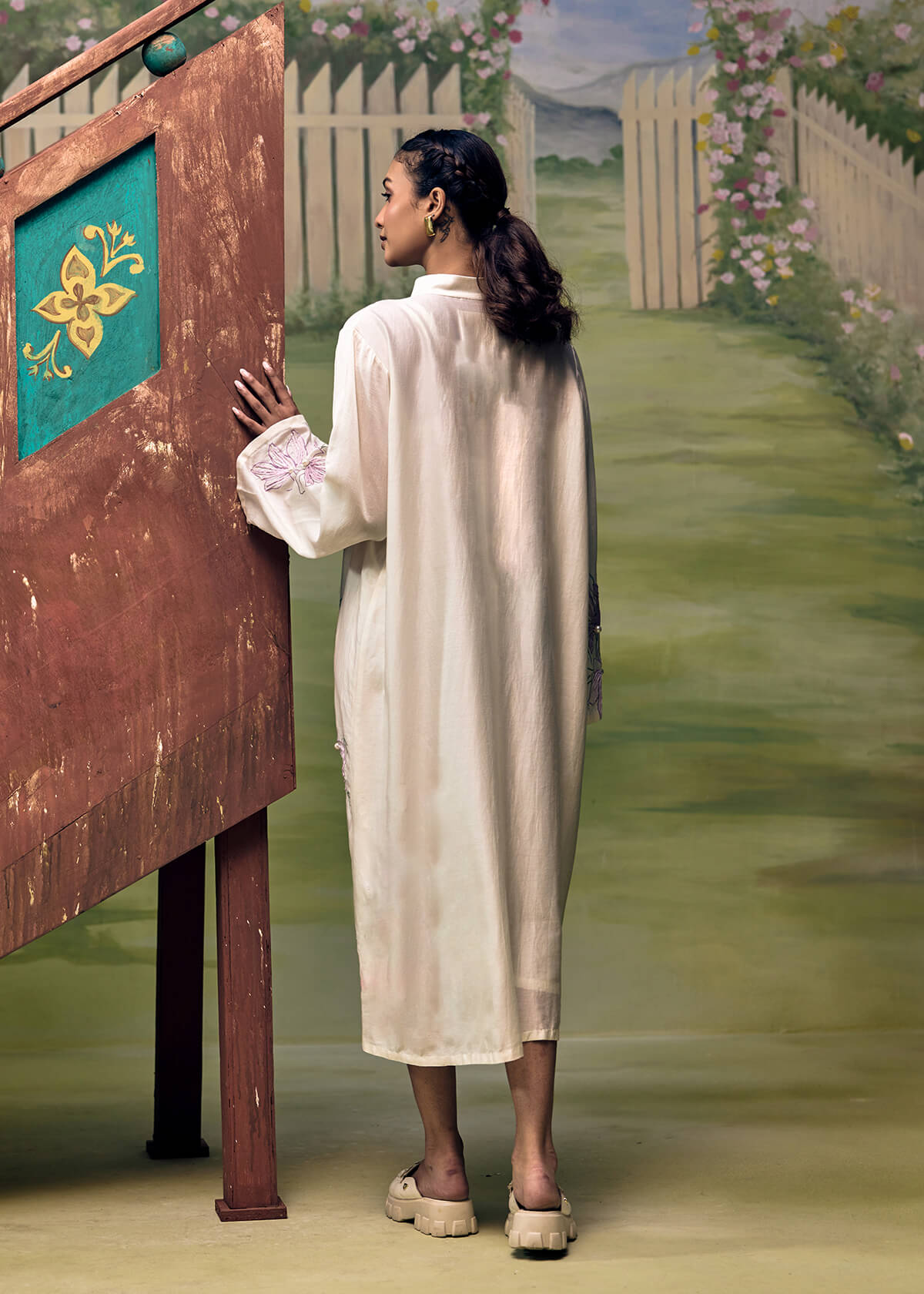 Fleur Sketch Column Dress - Image 4