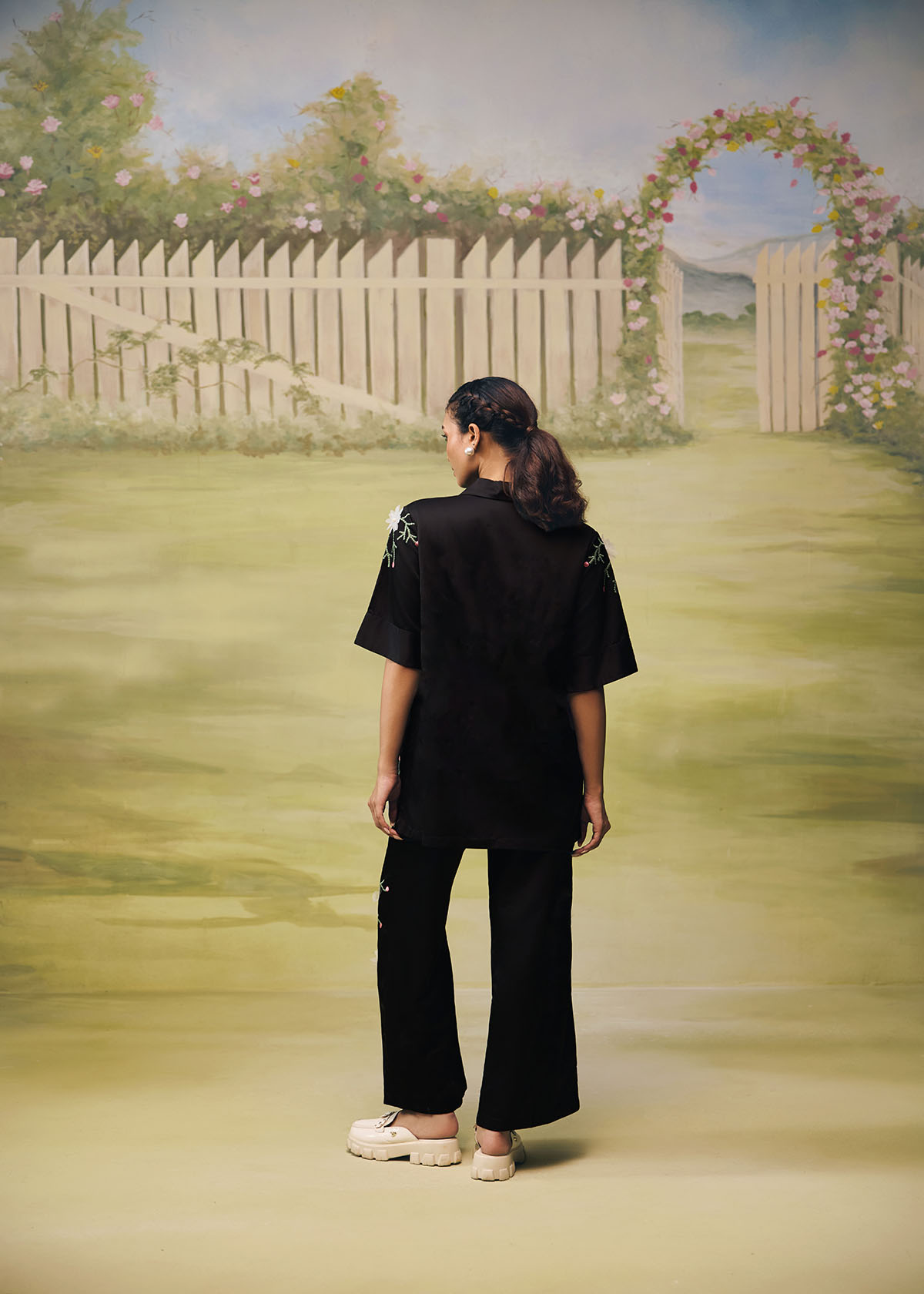 Midnight Bloom Realxed Co-ord Set - Image 4