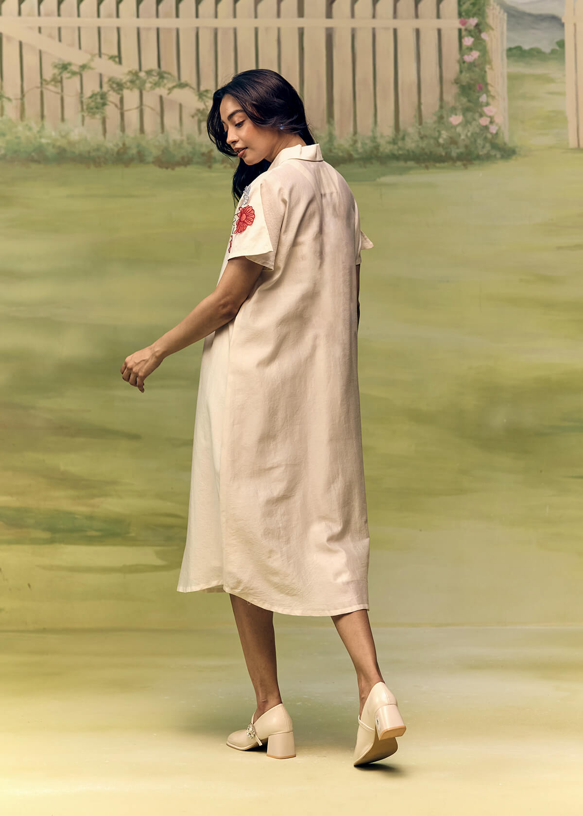 Petal Dust Fluid Shirt Dress - Image 4