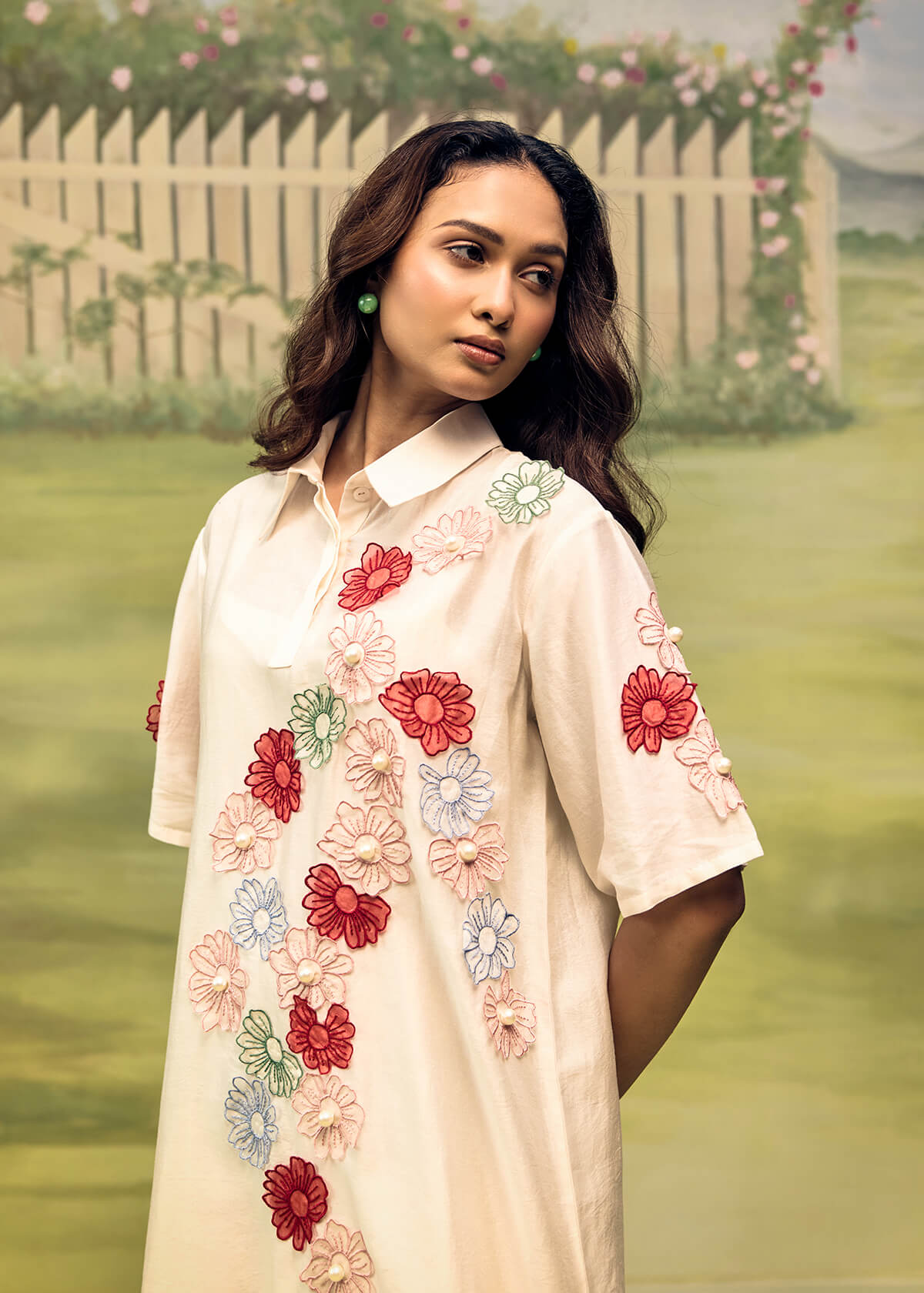Petal Dust Soft Short Dress - Image 4