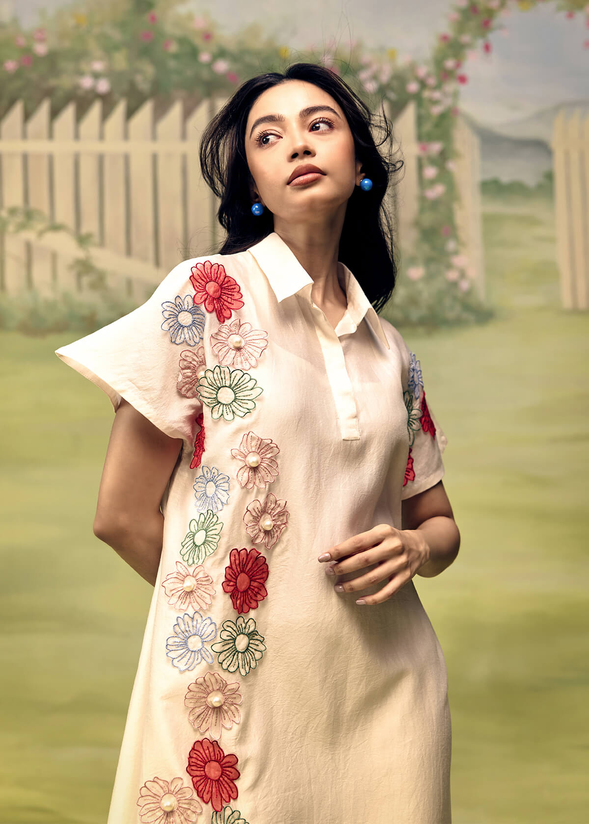 Petal Dust Fluid Shirt Dress - Image 3