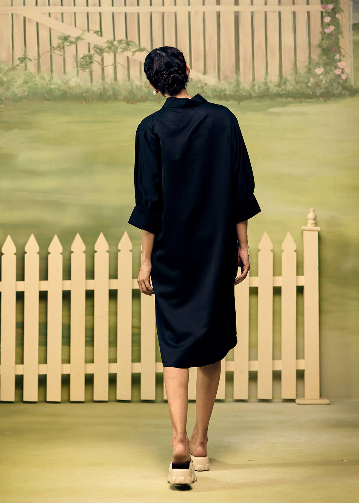 Midnight Bloom Shirt Dress - Image 3