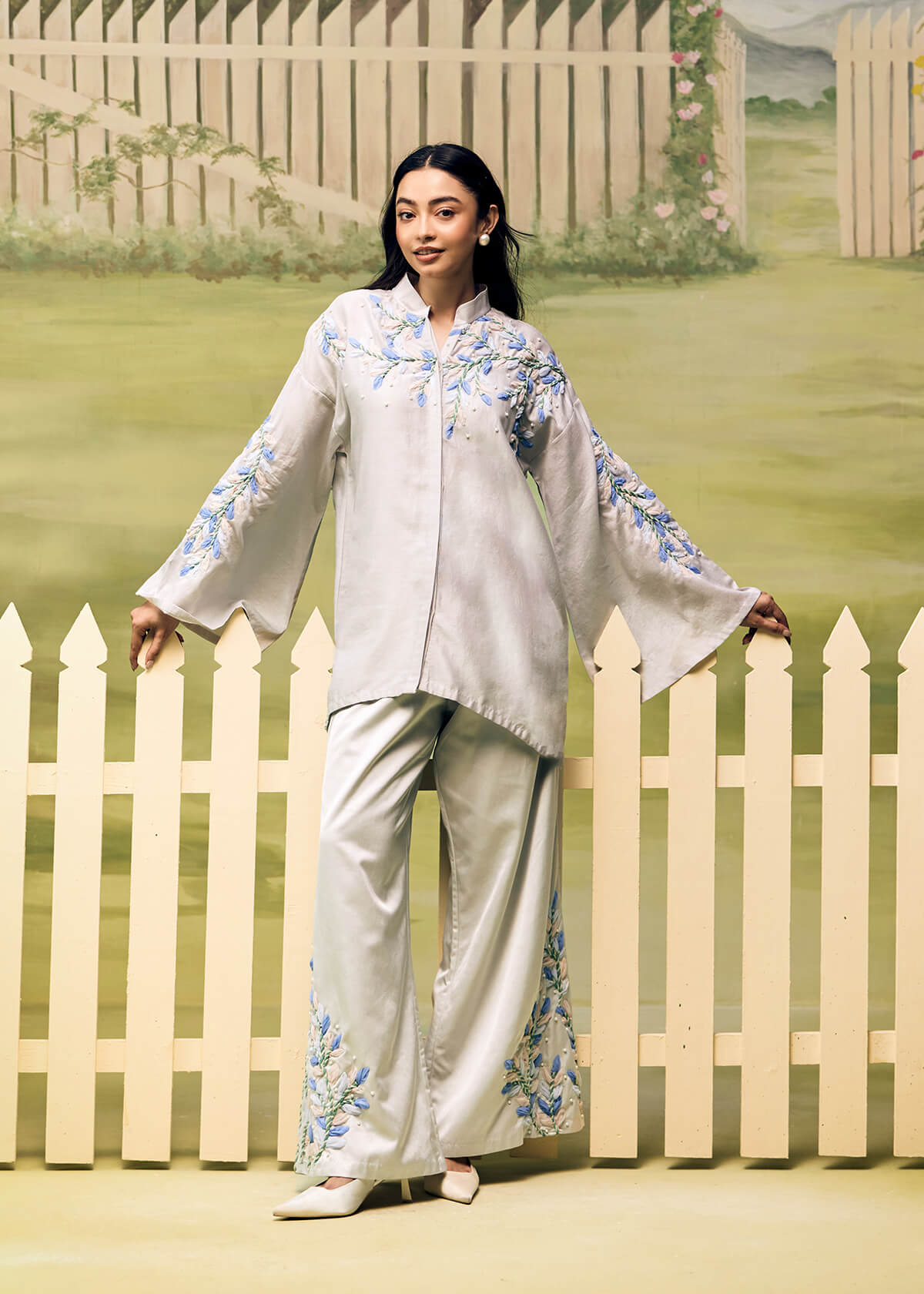 Mist Blue Garden Relaxed Co-ord Set